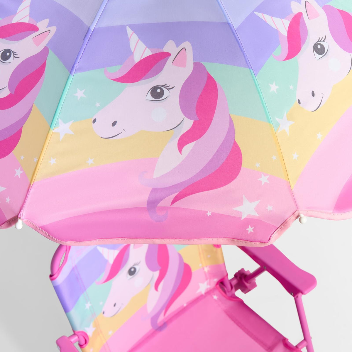 OHS Kids Unicorn Camping Chair Parasol Set Picnic Outdoor Garden Folding Seat