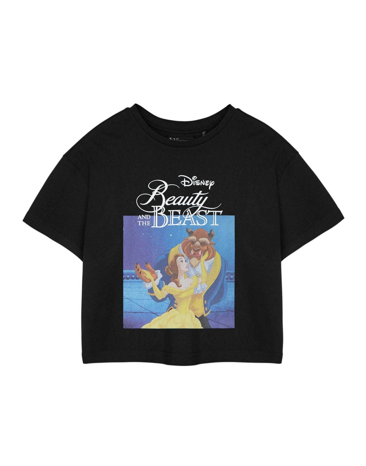 Disney Cropped Short Sleeved T-Shirt | Womens Black | Official Merch