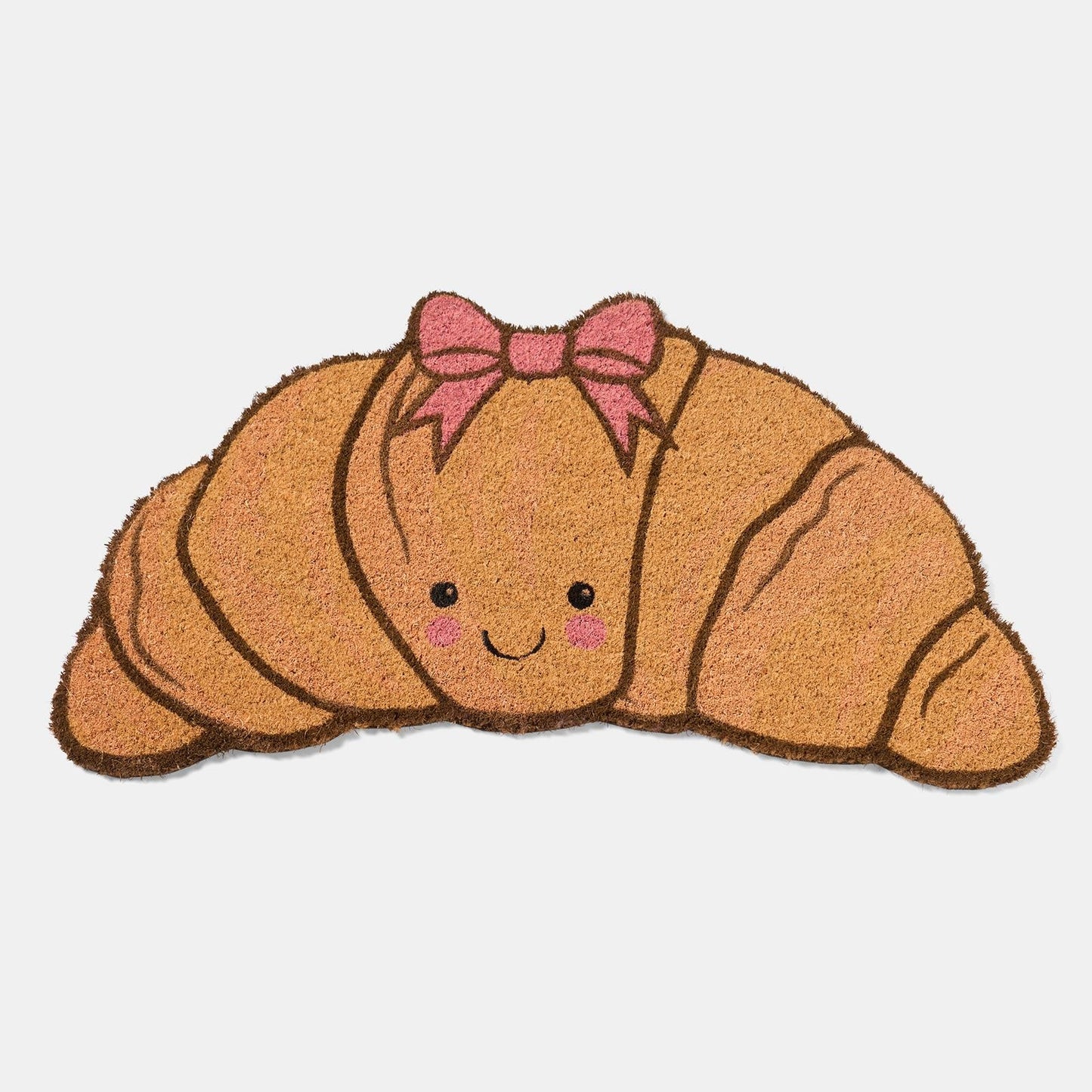 OHS Croissant Doormat Novelty Non Slip Indoor Outdoor Coir Door Mat Rug