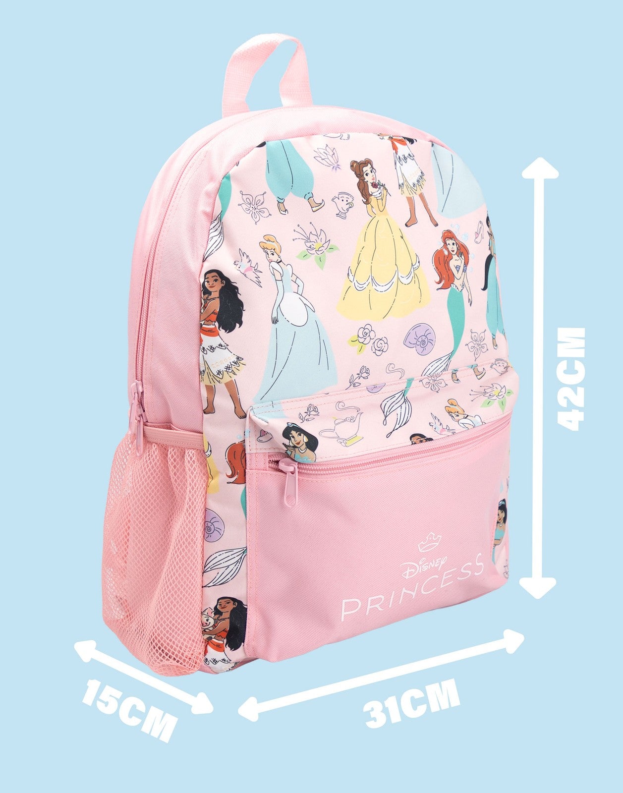 Disney 4 Piece Backpack Set | Girls Pink | Official Merch