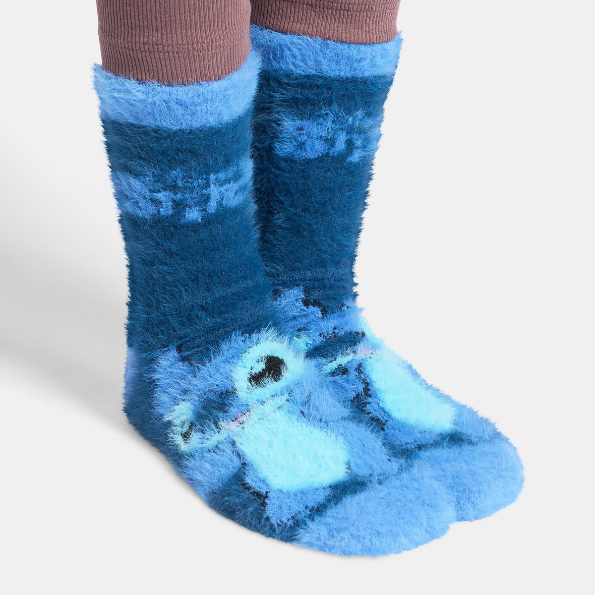 OHS x Stitch Socks 3 Pair Warm Soft Fluffy Fleece Indoor Bed Lounge Sock Slipper