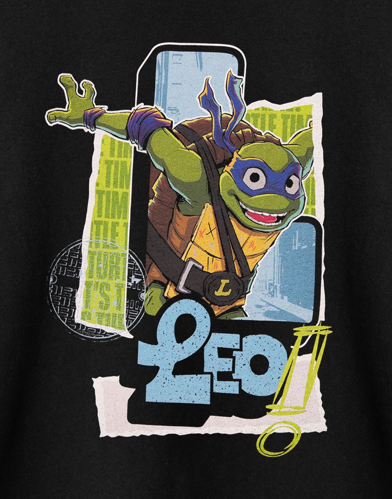 Teenage Mutant Ninja Turtles Short Sleeved T-Shirt | Boys Black | Official Merch