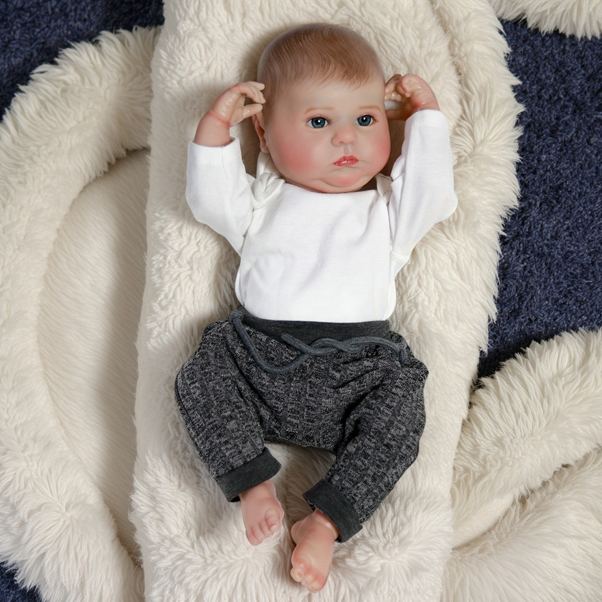 Realistic Newborn Baby Boy Doll Real Life Reborn Dolls Full Body Vinyl Silicone