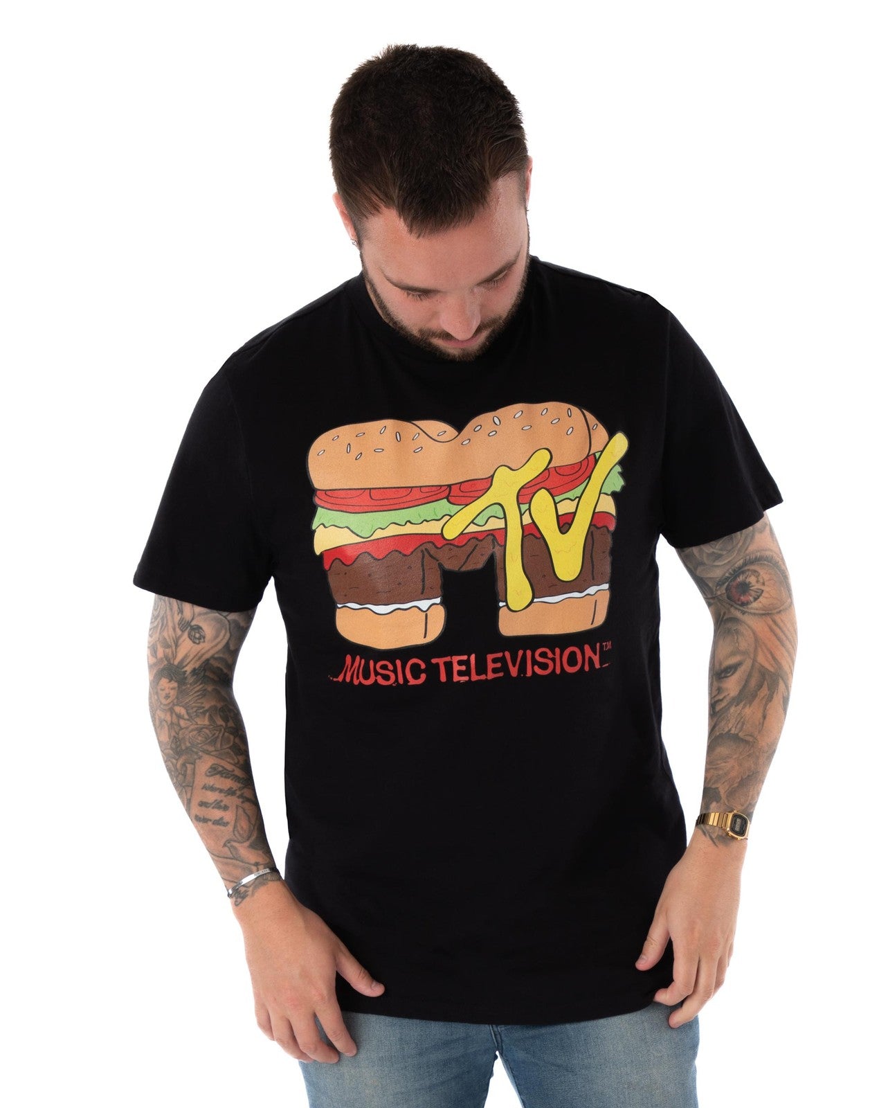 MTV Short Sleeved T-Shirt | Unisex Black | Official Merch