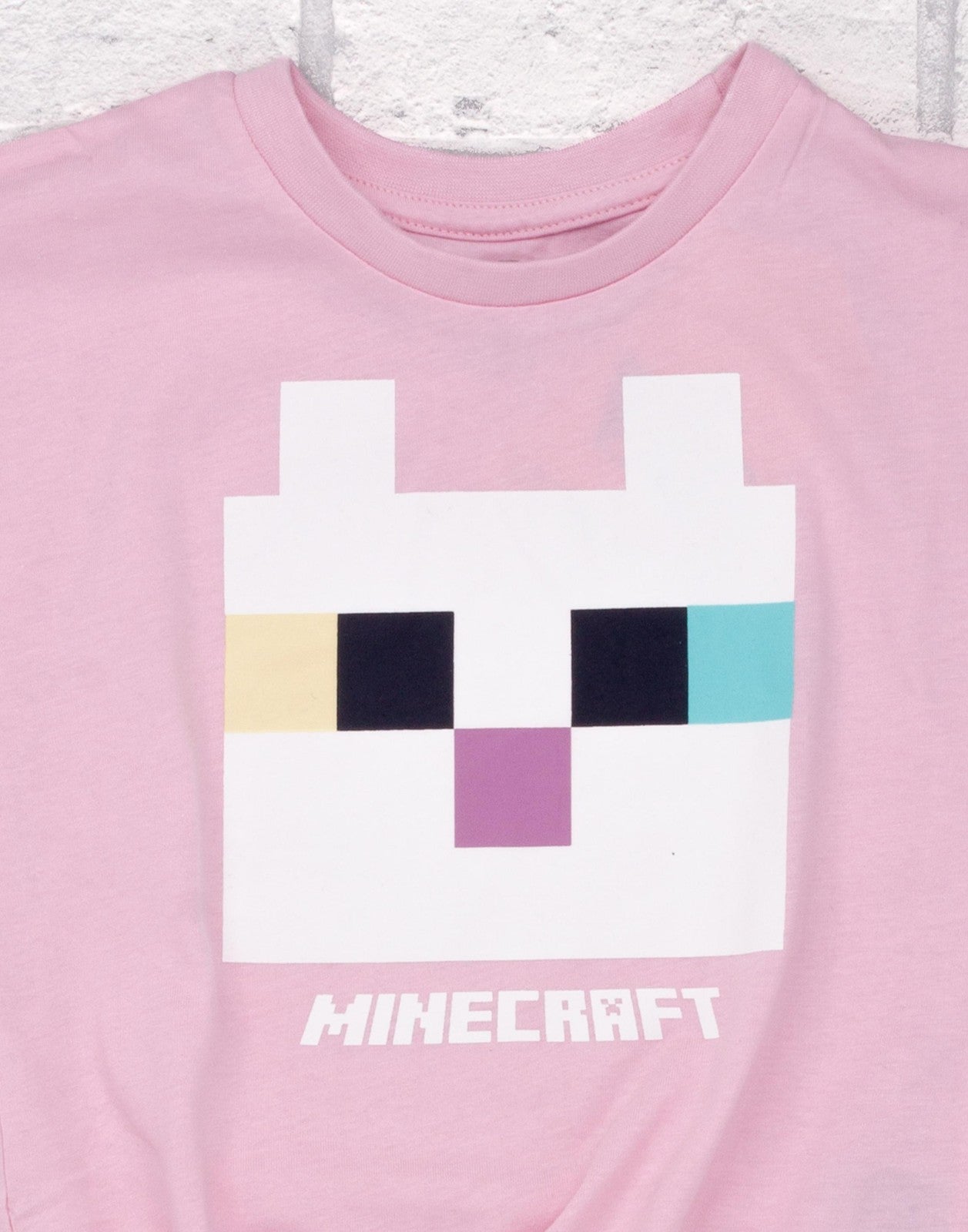 Minecraft Short Sleeved T-Shirt | Girls Pink Gaming | Official Merch