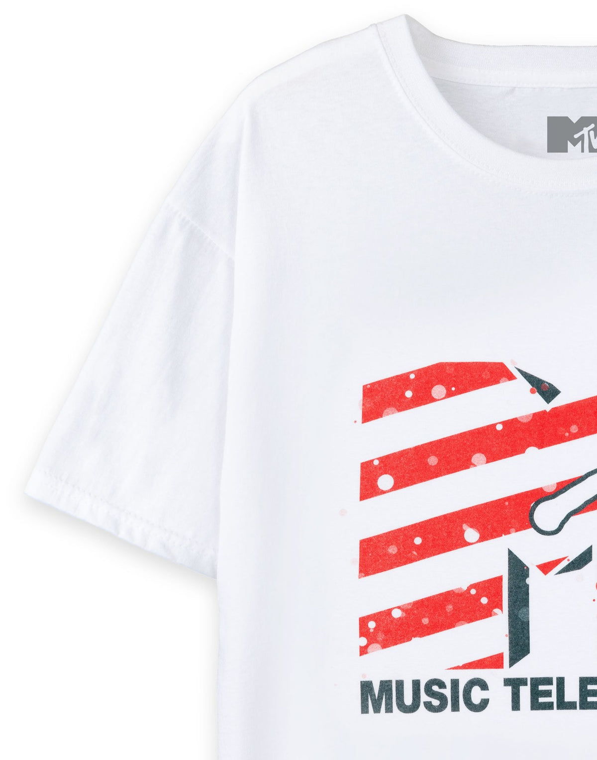 MTV Short Sleeved T-Shirt | Unisex White | Official Merch