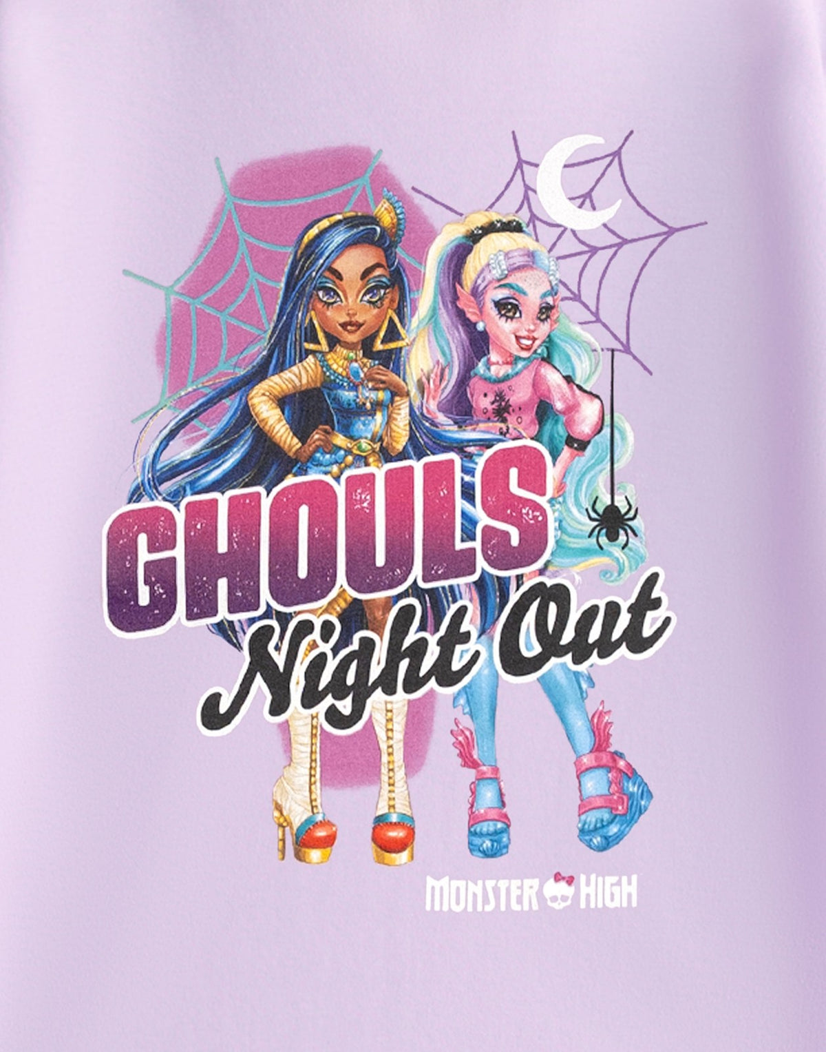 Monster High Short Sleeved T-Shirt | Girls Lilac | Official Merch