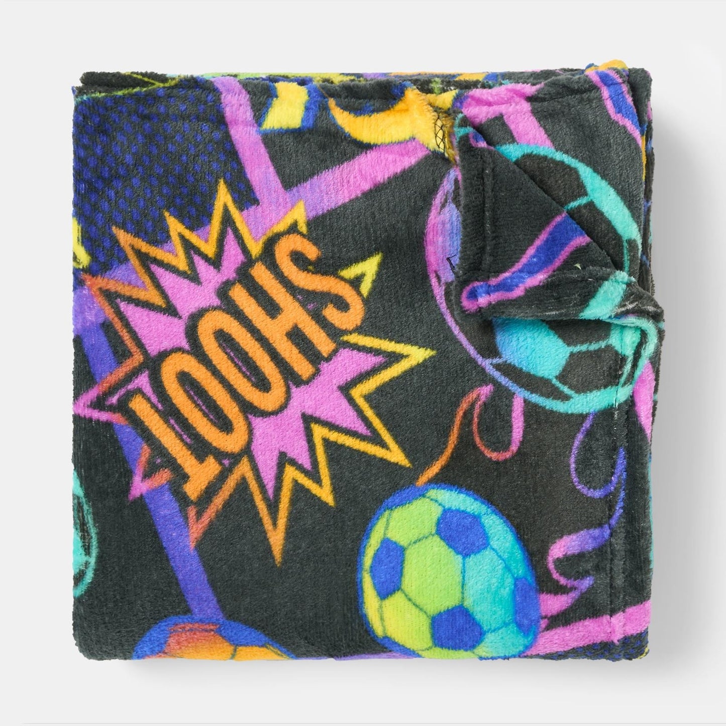 OHS Comic Football Throw Ultra Soft Blanket Flannel Fleece Lightweight Bedspread