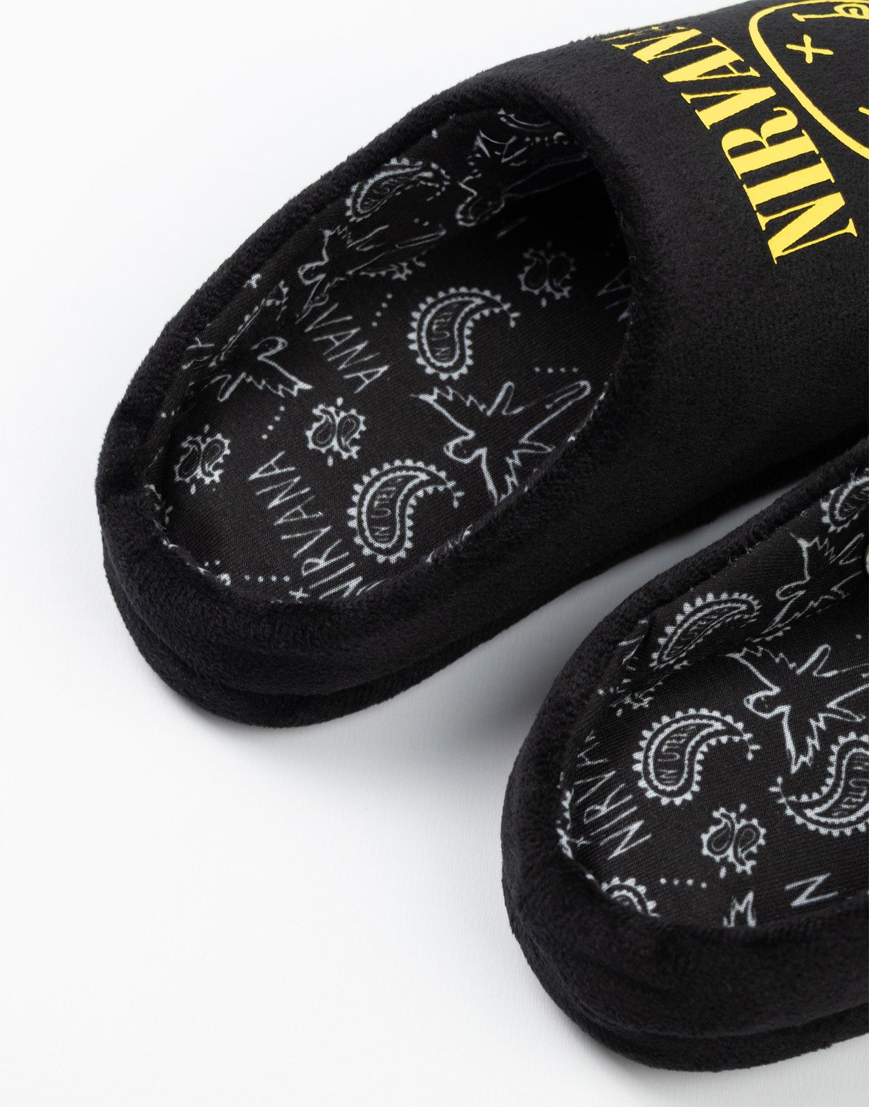 Nirvana Mule Slippers | Unisex Kids Black | Official Merch