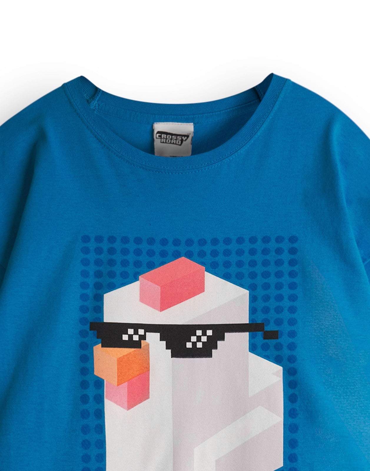 Crossy Road Short Sleeved T-Shirt | Boys Blue | Official Merch