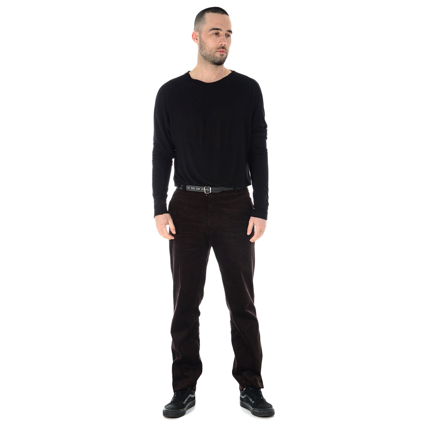MENS CORD CORDUROY TROUSERS COTTON  BUSINESS FORMAL CASUAL BELTED SMART PANTS
