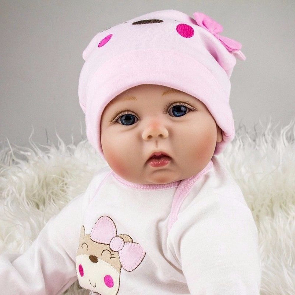 22" Reborn Dolls Realistic Baby Girl Vinyl Silicone Handmade Newborn Xmas Gift