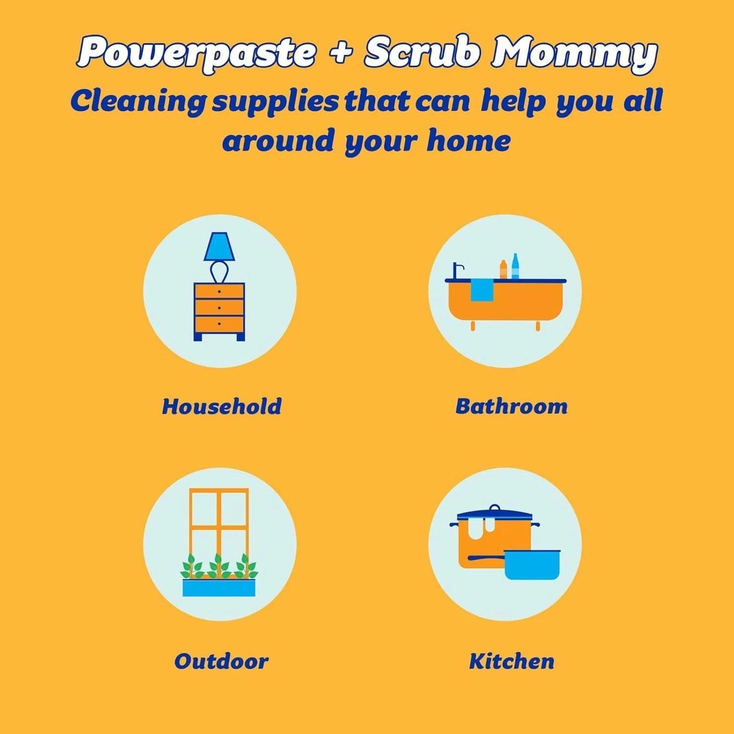 Scrub Daddy Power Paste Cleaner with Scrub Mommy Sponge for Heavy Duty Cleaning