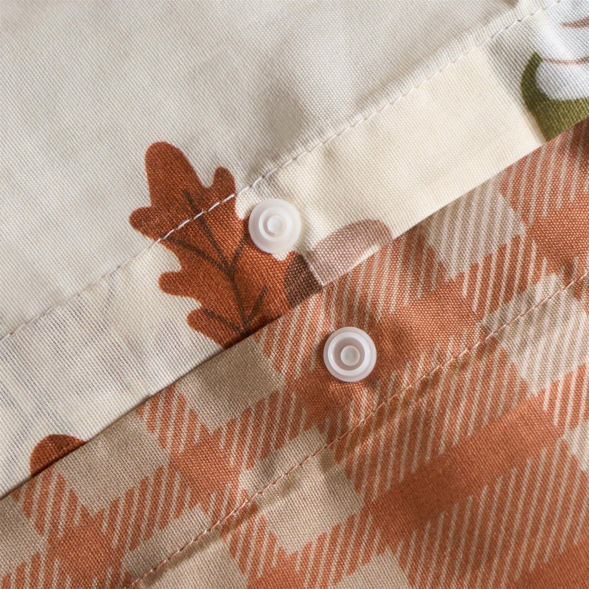 OHS Autumn Gonk Bedding Set Reversible Microfibre Duvet Cover with Pillowcase