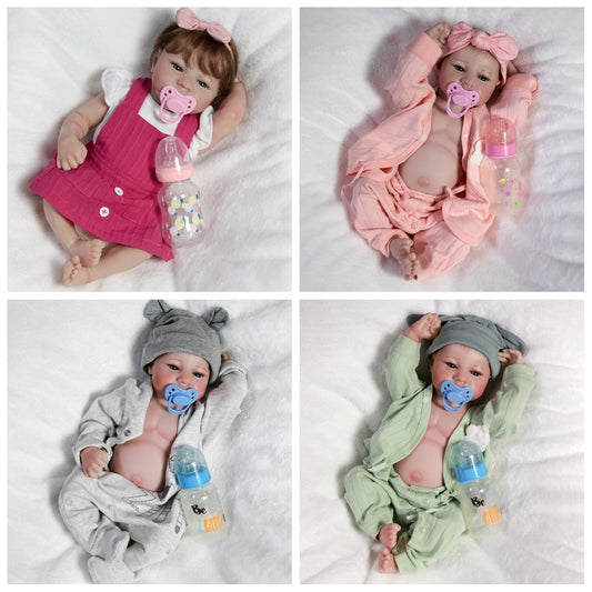 Realistic Reborn Baby Dolls Full Body Vinyl Lifelike Newborn Girl Boy Bath Gift