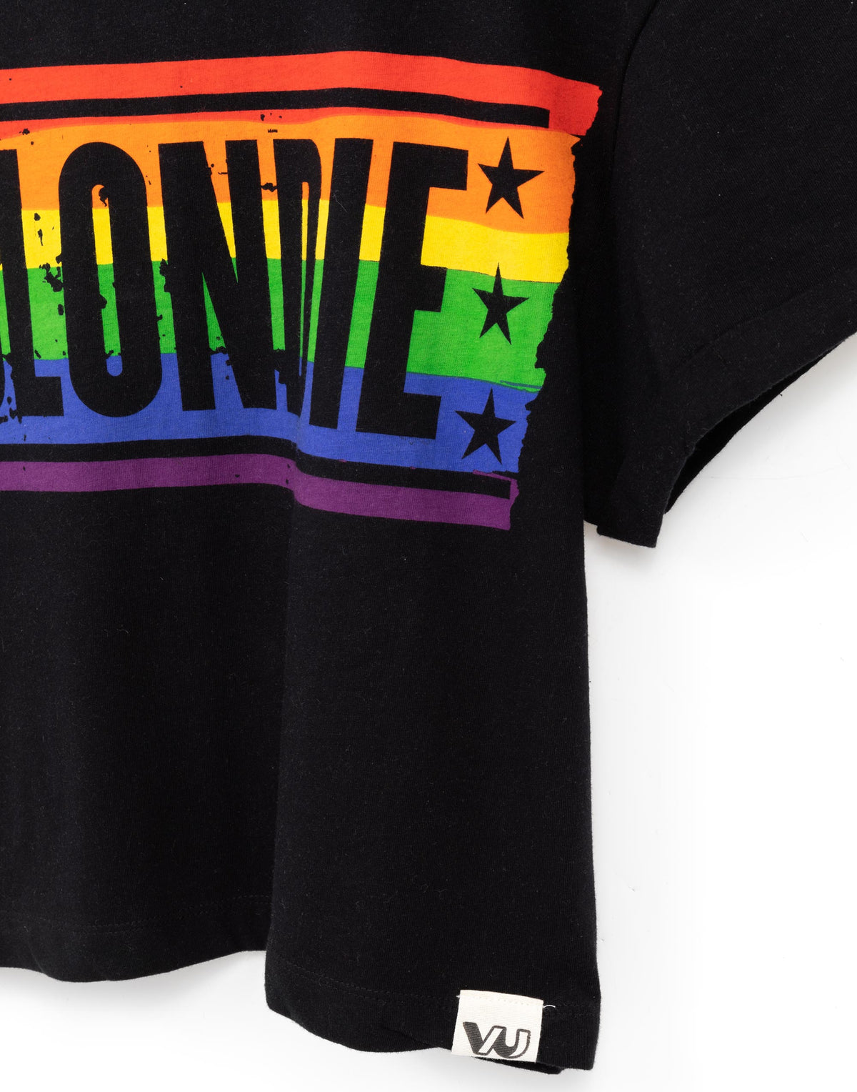 Blondie Cropped Short Sleeved T-Shirt | Womens Black | Official Merch