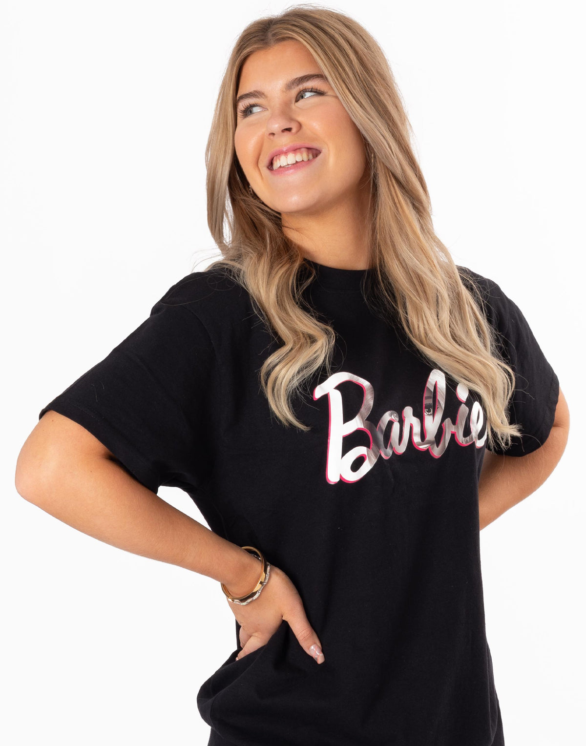 Barbie Oversized Short Sleeved T-Shirt | Womens Black | Official Merch