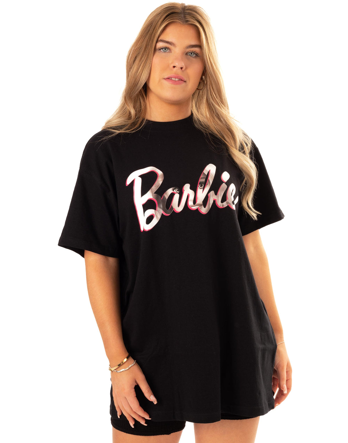 Barbie Oversized Short Sleeved T-Shirt | Womens Black | Official Merch